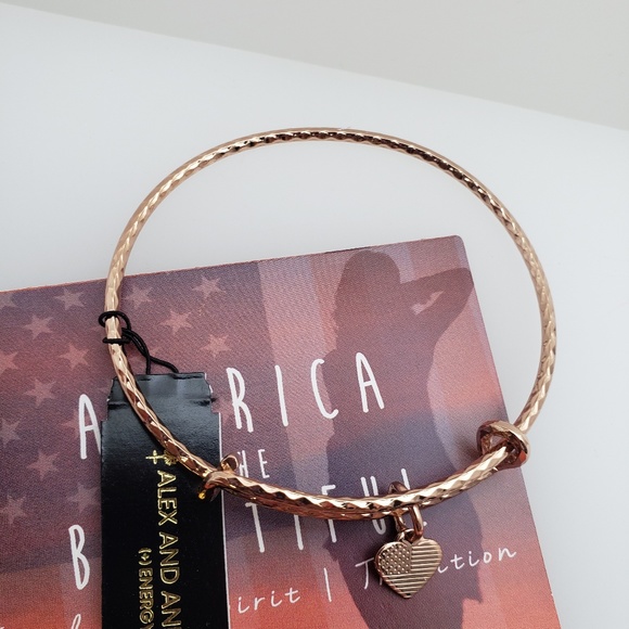 NWT Alex and Ani rose gold America the beautiful - Picture 2 of 2